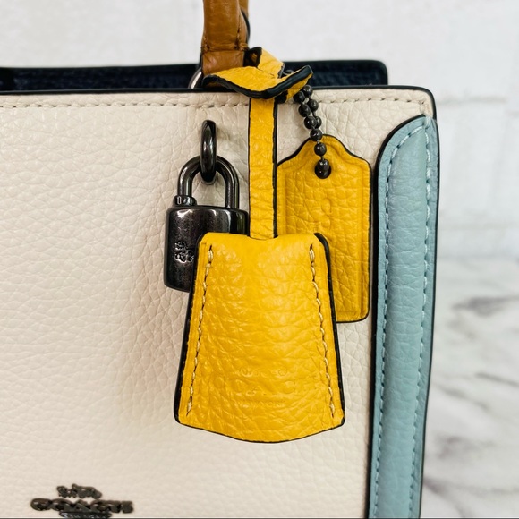 ❗️Sold Out❗️Coach Colorblock Micro Rowan Zoe Crossbody Satchel - Picture 3 of 13